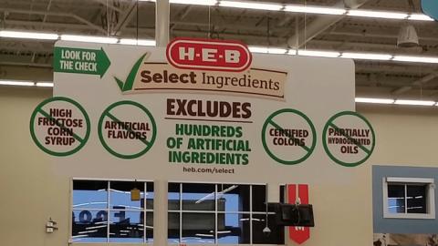 H-E-B Select Ingredients 'Look for the Check' Ceiling Sign