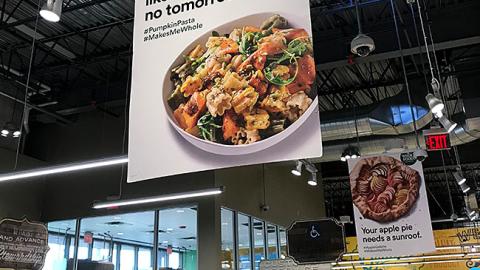 Whole Foods 'Pumpkin Like There's No Tomorrow' Ceiling Sign
