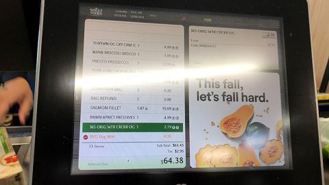 Whole Foods 'Let's Fall Hard' Checkout Ad
