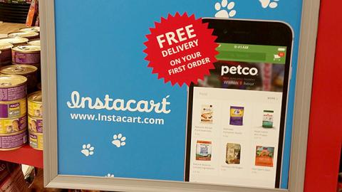 Petco Instacart 'Delivered in an Hour' Side Panel