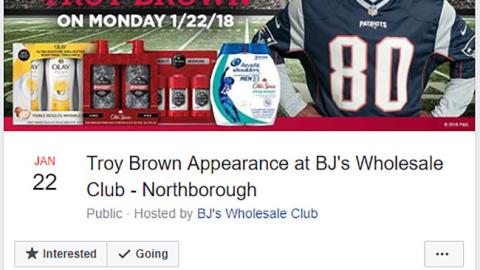 BJ's P&G 'Meet Troy Brown' Facebook Page