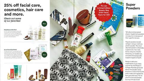 Whole Foods 'Limited Edition Beauty Bag' Mailer Feature