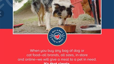 PetSmart 'Buy a Bag, Give a Meal' Feature