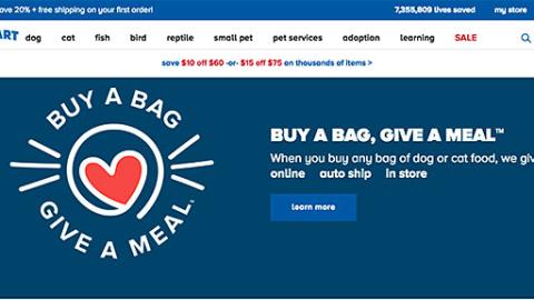 PetSmart 'Buy a Bag, Give a Meal' Display Ad