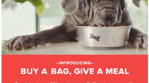 PetSmart 'Buy a Bag, Give a Meal' Email