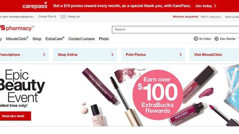 CVS 'Epic Beauty Event' Leaderboard Ad