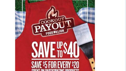 Food Lion 'Cookout Payout' Twitter Update