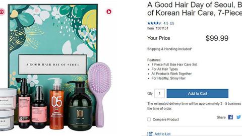 Costco 'A Good Hair Day of Seoul' Product Page