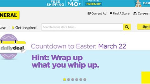 Dollar General 'Countdown to Easter' Carousel Ad