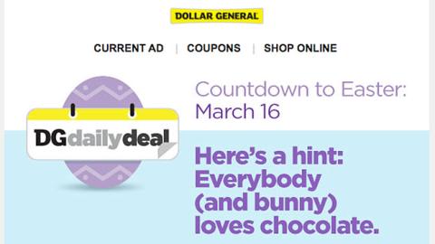 Dollar General 'Countdown to Easter' Email Ad