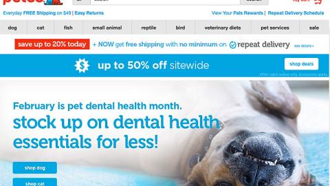 Petco 'Dental Health Essentials' Leaderboard Ad