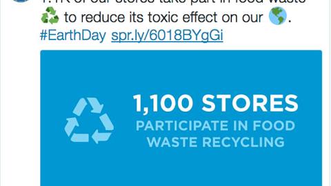Kroger 'Food Waste Recycling' Twitter Update