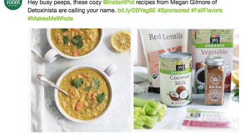 Whole Foods 'Hey Busy Peeps' Twitter Update