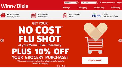 Winn-Dixie 'No Cost Flu Shot' Carousel Ad