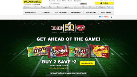 Dollar General Mars 'Get Ahead of the Game' Brand Showcase