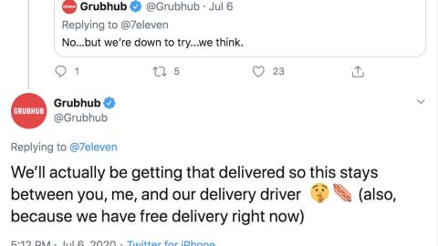 7-Eleven Grubhub 'Free Delivery' Twitter Thread