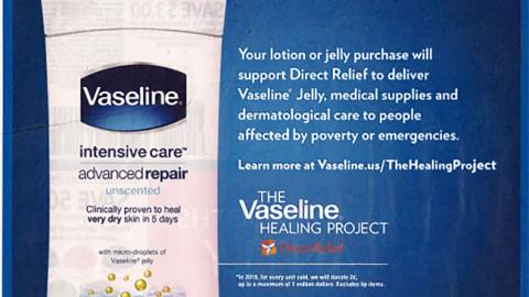 Vaseline '1 Healing Donation' FSI