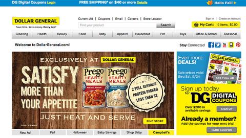 Dollar General Prego Hearty Meals 'Just Heat & Serve' Carousel Ad