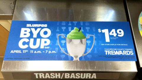 7-Eleven Slurpee 'BYO Cup' Counter Cling
