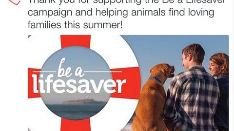 Petco 'Be A Lifesaver' Tweet
