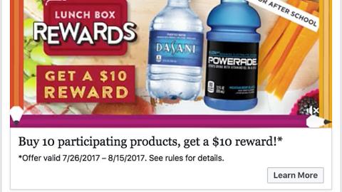 Winn-Dixie 'Lunch Box Rewards' Facebook Update