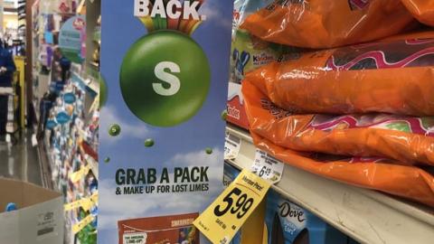 Skittles 'Lime Is Back' Aisle Violator