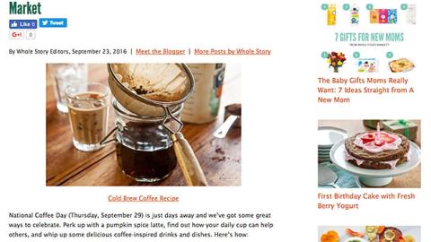 Whole Foods 'Celebrate National Coffee Day' Blog Post