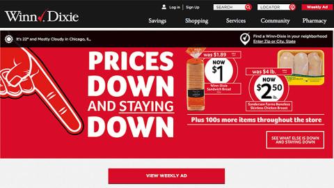 Winn-Dixie 'Prices Down and Staying Down' Carousel Ad
