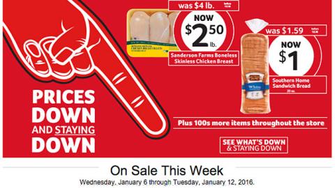 Bi-Lo 'Prices Down and Staying Down' Email Ad