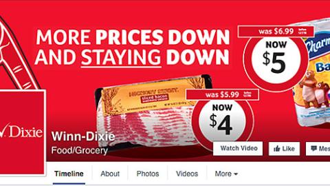 Winn-Dixie 'Prices Down and Staying Down' Facebook Cover