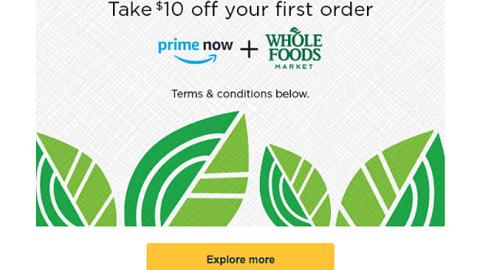 Amazon Prime Now Whole Foods Incentive Email