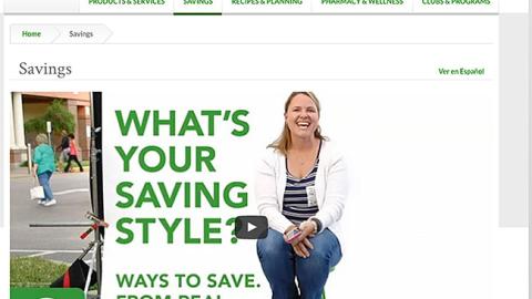 Publix 'What's Your Saving Style' Web Page