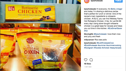 BJ's Wellsley Farms 'Rotisserie Chicken' Instagram Update