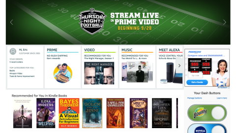 Amazon Prime Video NFL Carousel Ad