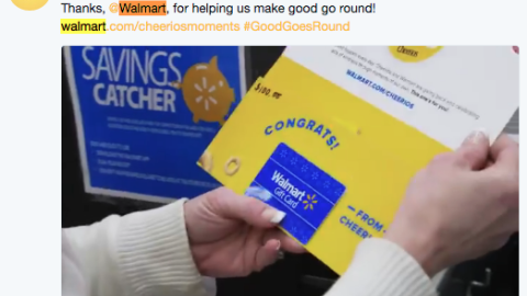 Cheerios Walmart 'Acts of Good' Twitter Update