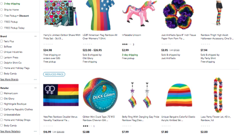 Walmart.com Pride Shop