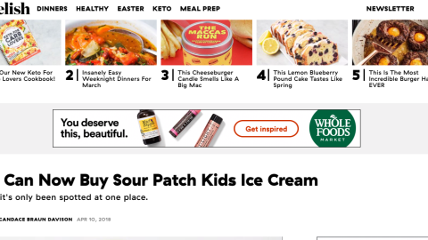 Whole Foods 'You Deserve This, Beautiful' Display Ad
