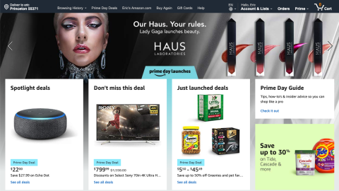 Amazon Haus Laboratories Home Page Carousel Ad