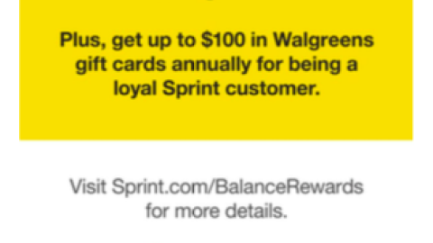 Walgreens Sprint 'Gift Cards' Coupon Book Ad