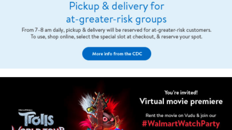 Walmart 'Trolls World Tour' Watch Party Email