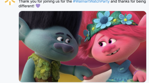 Walmart 'Trolls World Tour' Watch Party Twitter Update