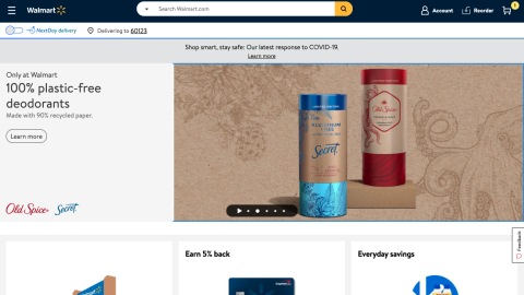 Walmart P&G 'Plastic-Free Deodorants' Carousel Ad