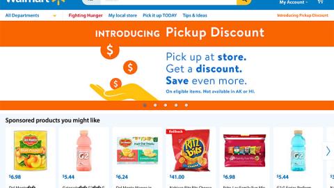 Walmart 'Pickup Discount' Carousel Ad