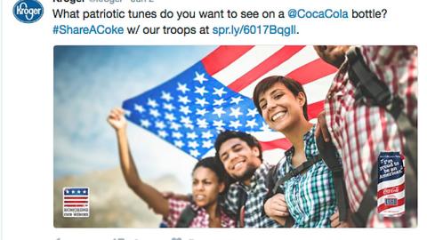 Kroger Coke 'Patriotic Tunes' Twitter Update