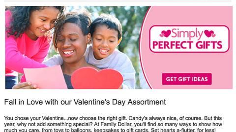 Family Dollar 'Simply Perfect Gifts' Email Ad