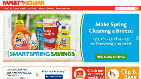 Family Dollar 'Smart Spring Savings' Carousel Ad