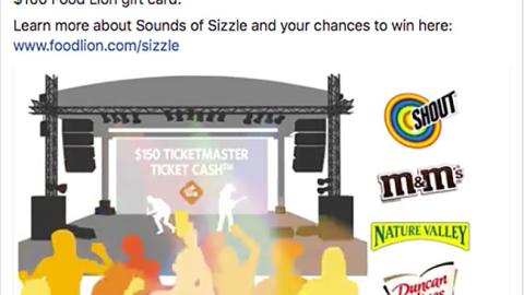 Food Lion 'Sounds of Sizzle' Facebook Update
