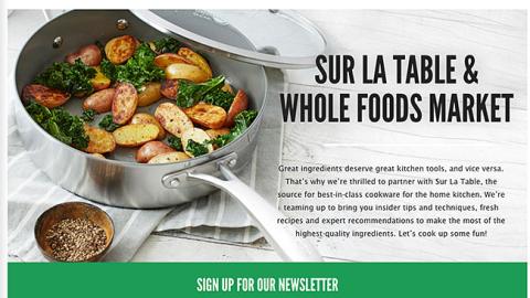 Whole Foods Sur La Table Web Page