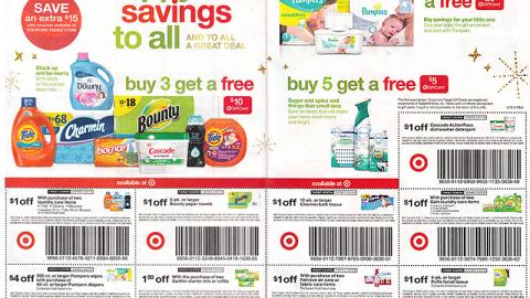 Target Procter & Gamble 'Happy savings to all' FSI