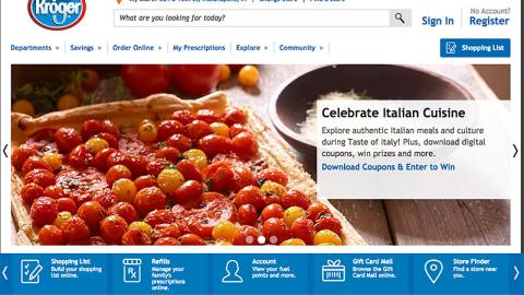 Kroger 'Celebrate Italian Cuisine' Carousel Ad